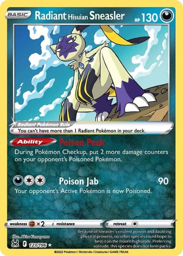 Radiant Hisuian Sneasler 123/196 Holofoil SWSH11: Lost Origin
