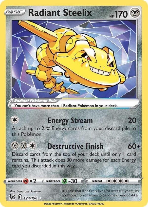 Radiant Steelix 124/196 Holofoil SWSH11: Lost Origin
