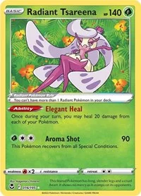 Radiant Tsareena | 016/195 | Holofoil | SWSH12: Silver Tempest Radiant Tsareena | 016/195 | Holofoil | SWSH12: Silver Tempest