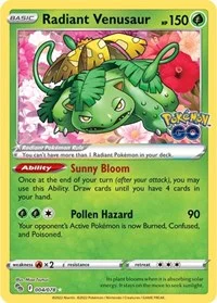 Radiant Venusaur | 004/078 | Holofoil | Pokemon GO