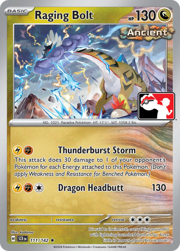 Raging Bolt 111/142 Normal Prize Pack Series Cards