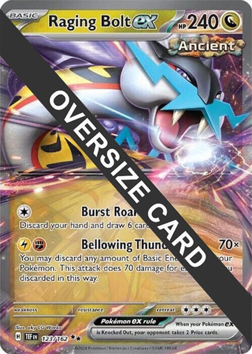Raging Bolt ex 123/162 Holofoil Jumbo Cards