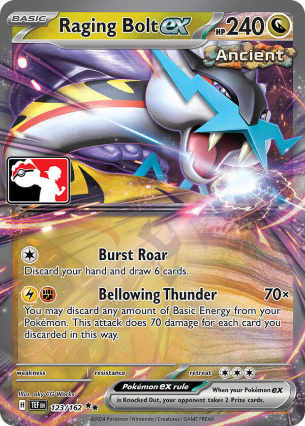 Raging Bolt ex 123/162 Holofoil Prize Pack Series Cards