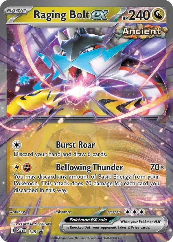 Raging Bolt ex 145 Holofoil SV: Scarlet & Violet Promo Cards