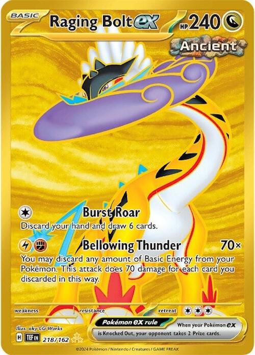 Raging Bolt ex 218/162 Holofoil SV05: Temporal Forces Raging Bolt ex 218/162 Holofoil SV05: Temporal Forces