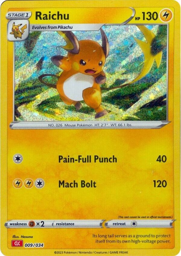 Raichu 009/034 Holofoil Trading Card Game Classic
