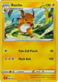 Raichu | 009/034 | Holofoil | Trading Card Game Classic