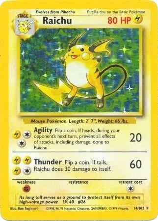 Raichu 014/102 Holofoil Base Set