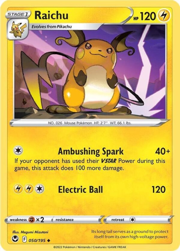 Raichu 050/195 Normal SWSH12: Silver Tempest