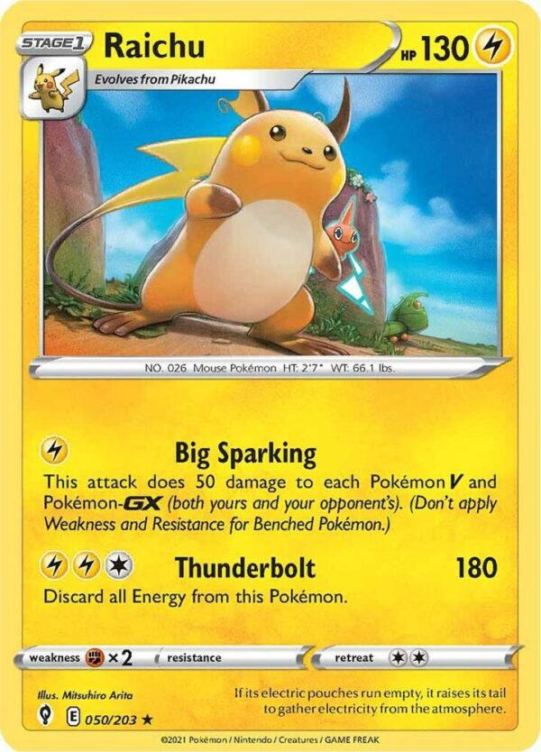 Raichu 050/203 Reverse Holofoil SWSH07: Evolving Skies