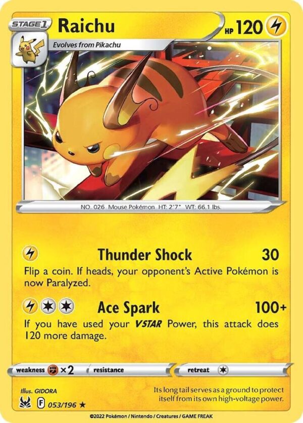 Raichu 053/196 Normal SWSH11: Lost Origin