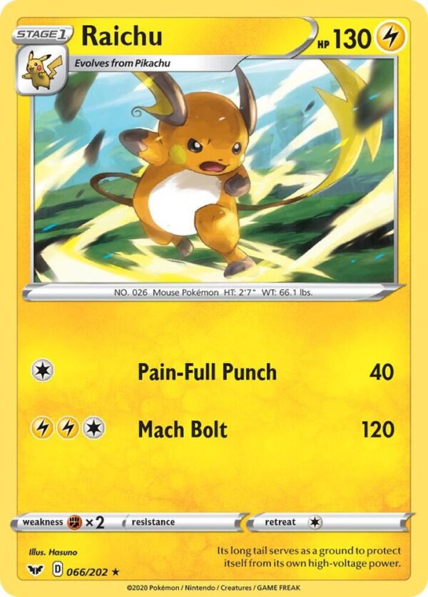 Raichu 066/202 Normal SWSH01: Sword & Shield Base Set