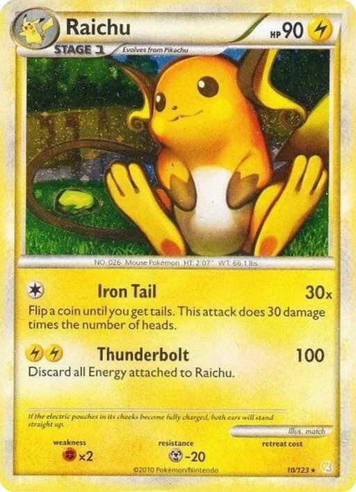 Raichu 10/123 (Cracked Ice Holo) 010/123 Holofoil Deck Exclusives Raichu 10/123 (Cracked Ice Holo) 010/123 Holofoil Deck Exclusives