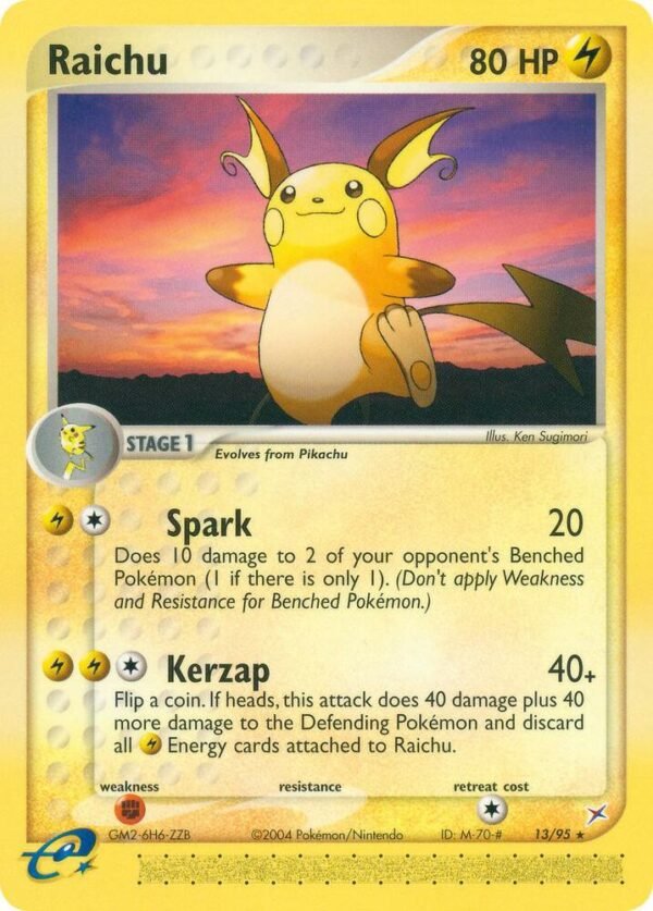 Raichu 13/95 Reverse Holofoil Team Magma vs Team Aqua Raichu 13/95 Reverse Holofoil Team Magma vs Team Aqua