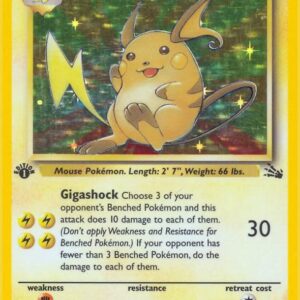 Raichu (14) 14/62 1st Edition Holofoil Fossil