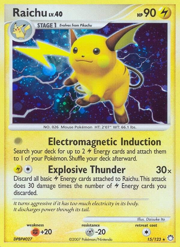 Raichu 15/123 Reverse Holofoil Mysterious Treasures