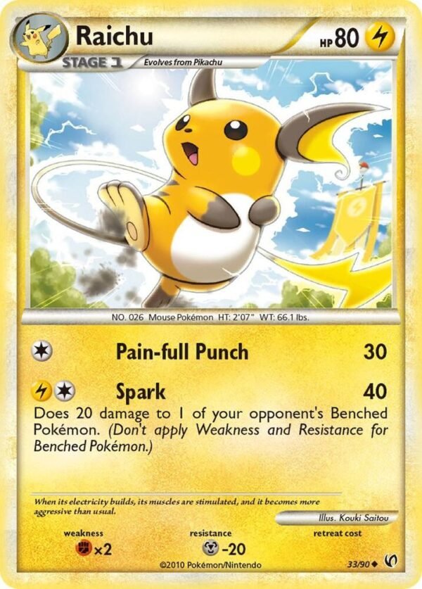 Raichu 33/90 Reverse Holofoil Undaunted Raichu 33/90 Reverse Holofoil Undaunted
