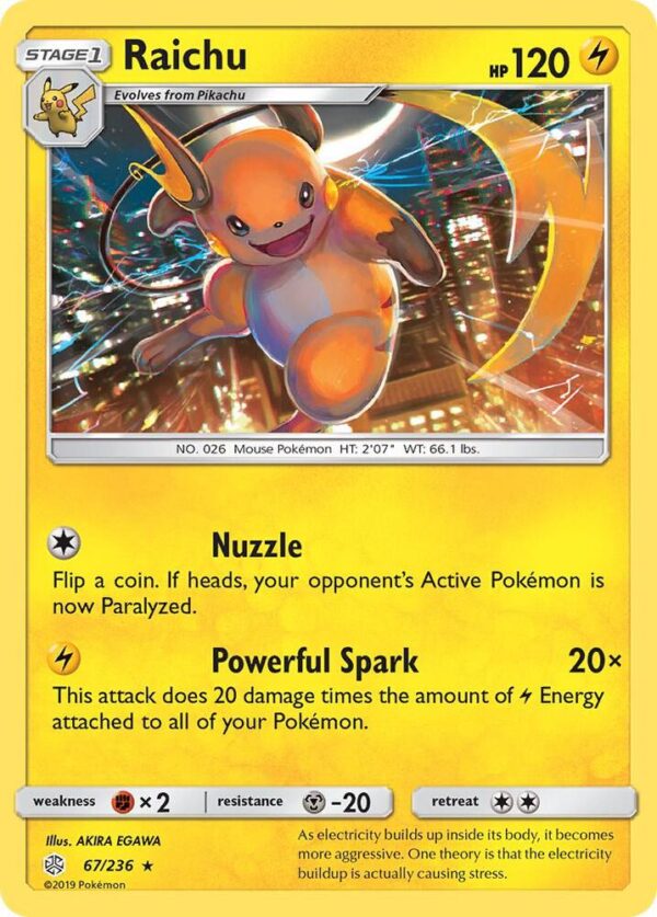 Raichu 67/236 Normal SM – Cosmic Eclipse