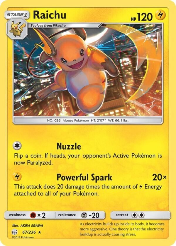 Raichu 67/236 Reverse Holofoil SM – Cosmic Eclipse