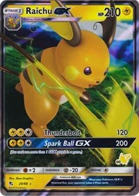 Raichu GX | 20/68 (#60 Pikachu Stamped) | 020/068 | Holofoil | Battle Academy