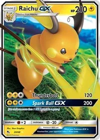 Raichu GX | 20/68 | Holofoil | Hidden Fates