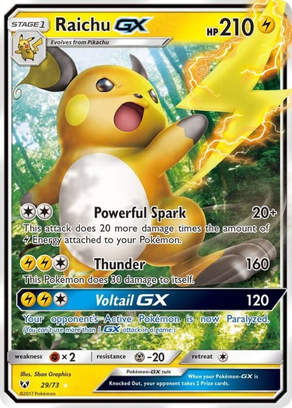 Raichu GX 29/73 Holofoil Shining Legends Raichu GX 29/73 Holofoil Shining Legends