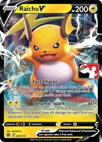 Raichu V | 045/172 | Holofoil | Prize Pack Series Cards