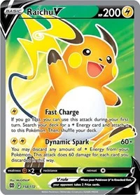 Raichu V (Full Art) | 158/172 | Holofoil | SWSH09: Brilliant Stars