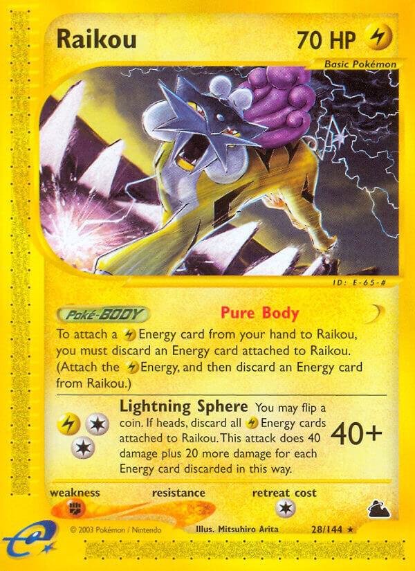 Raikou 028/144 Reverse Holofoil Skyridge Raikou 028/144 Reverse Holofoil Skyridge