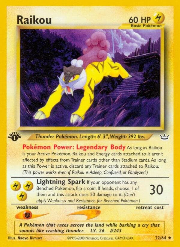 Raikou (22) 22/64 1st Edition Neo Revelation Raikou (22) 22/64 1st Edition Neo Revelation