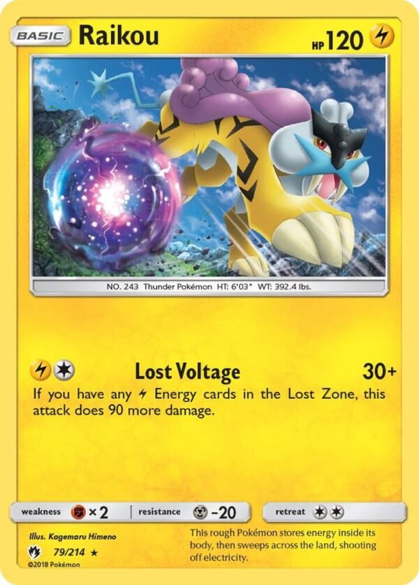 Raikou 79/214 Reverse Holofoil SM – Lost Thunder