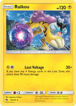 Raikou 79/214 (SM Lost Thunder) 079/214 Holofoil Deck Exclusives