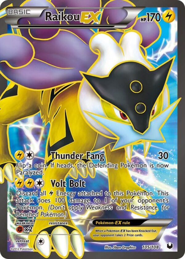 Raikou EX (105 Full Art) 105/108 Holofoil Dark Explorers