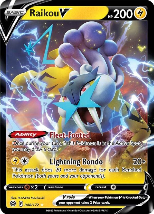 Raikou V 048/172 Holofoil SWSH09: Brilliant Stars Raikou V 048/172 Holofoil SWSH09: Brilliant Stars