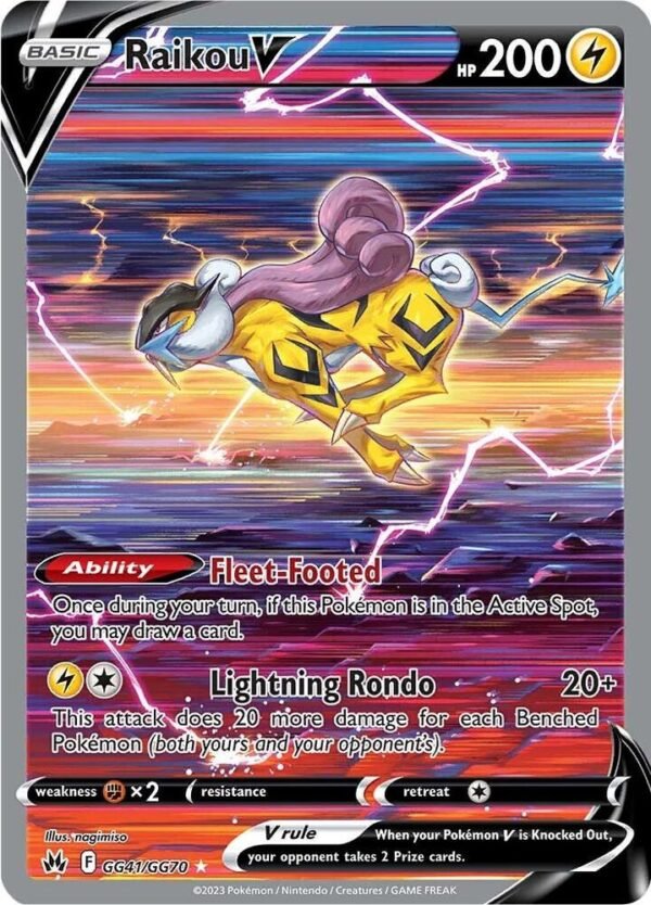 Raikou V GG41/GG70 Holofoil Crown Zenith: Galarian Gallery Raikou V GG41/GG70 Holofoil Crown Zenith: Galarian Gallery