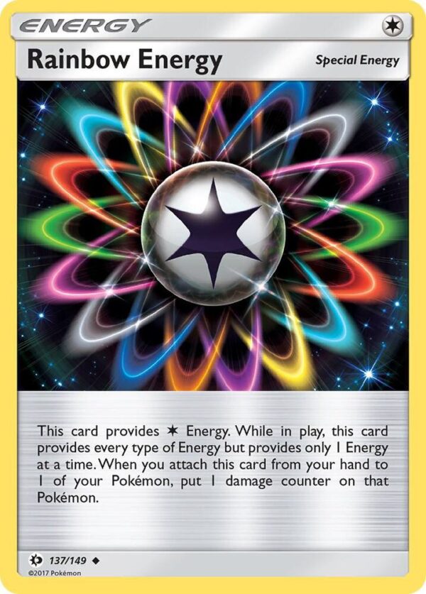 Rainbow Energy 137/149 Reverse Holofoil SM Base Set Rainbow Energy 137/149 Reverse Holofoil SM Base Set