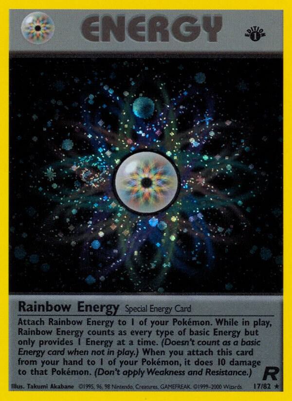 Rainbow Energy (17) 17/82 Unlimited Holofoil Team Rocket
