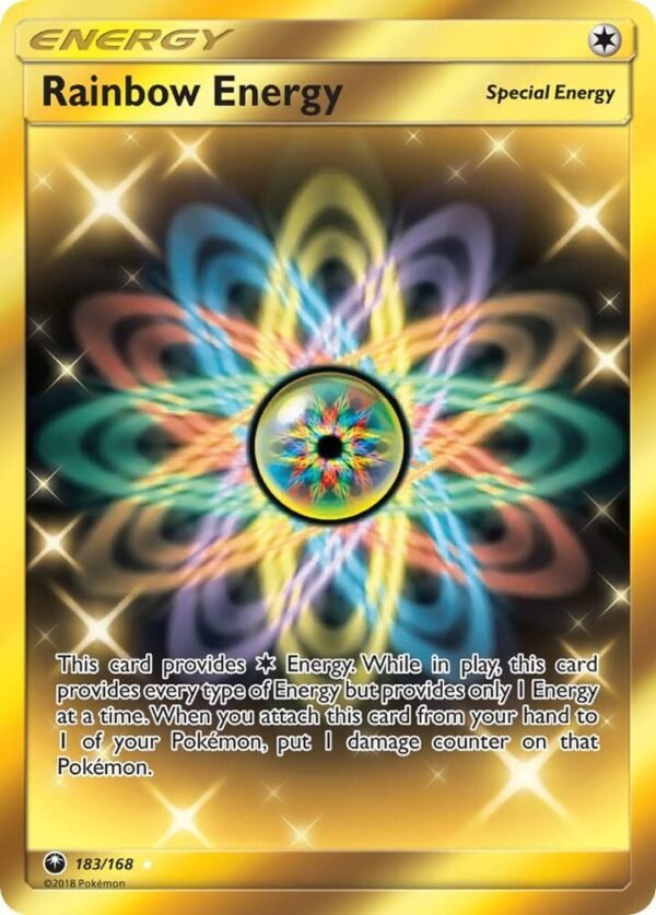Rainbow Energy (Secret) 183/168 Holofoil SM – Celestial Storm