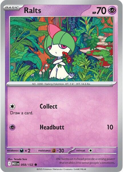 Ralts 058/132 Normal ME01: Mega Evolution