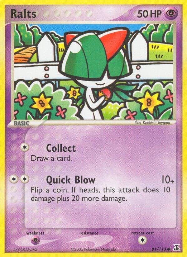 Ralts 81/113 Reverse Holofoil Delta Species