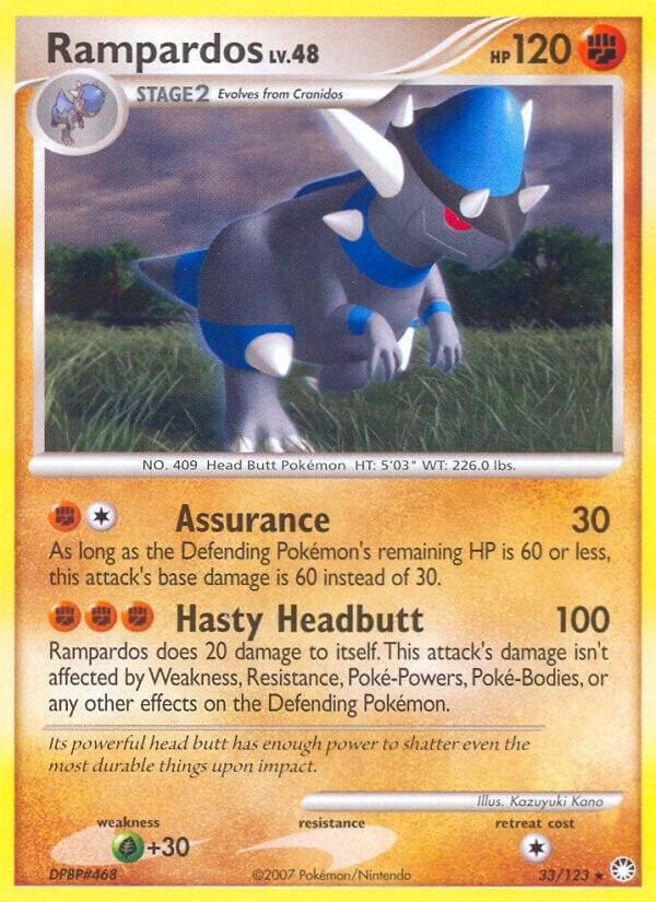 Rampardos 33/123 Reverse Holofoil Mysterious Treasures