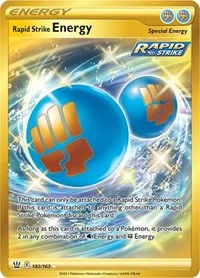 Rapid Strike Energy (Secret) | 182/163 | Holofoil | SWSH05: Battle Styles