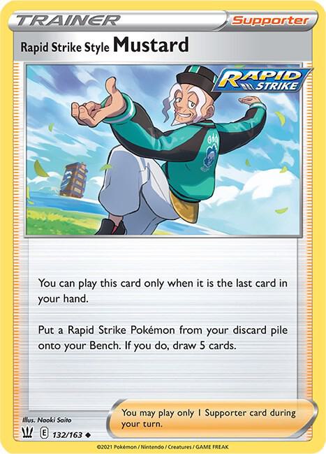 Rapid Strike Style Mustard 132/163 Reverse Holofoil SWSH05: Battle Styles