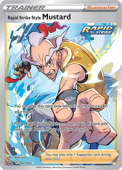 Rapid Strike Style Mustard (Full Art) 162/163 Holofoil SWSH05: Battle Styles