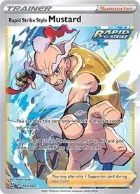 Rapid Strike Style Mustard (Full Art) | 162/163 | Holofoil | SWSH05: Battle Styles