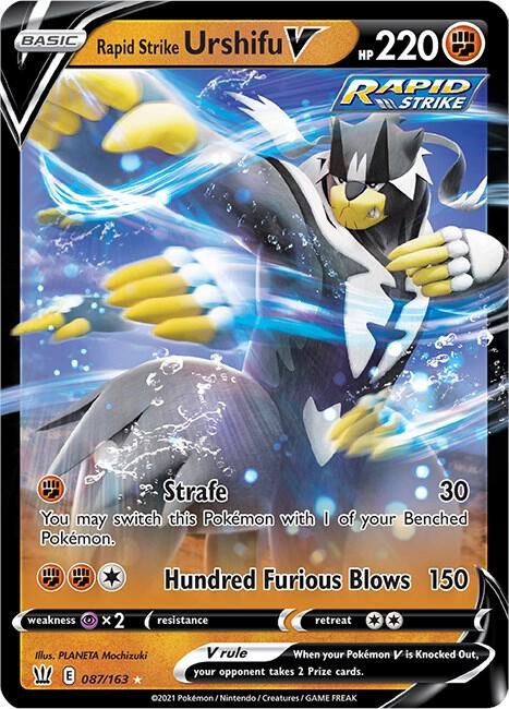 Rapid Strike Urshifu V 087/163 Holofoil SWSH05: Battle Styles Rapid Strike Urshifu V 087/163 Holofoil SWSH05: Battle Styles