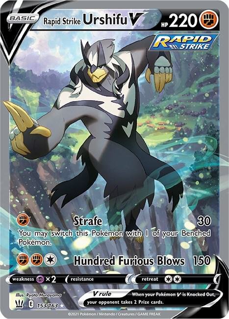 Rapid Strike Urshifu V (Alternate Full Art) 153/163 Holofoil SWSH05: Battle Styles