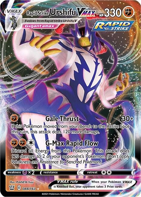 Rapid Strike Urshifu VMAX 088/163 Holofoil SWSH05: Battle Styles Rapid Strike Urshifu VMAX 088/163 Holofoil SWSH05: Battle Styles