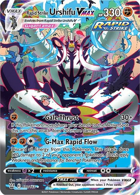 Rapid Strike Urshifu VMAX (Alternate Art Secret) 170/163 Holofoil SWSH05: Battle Styles