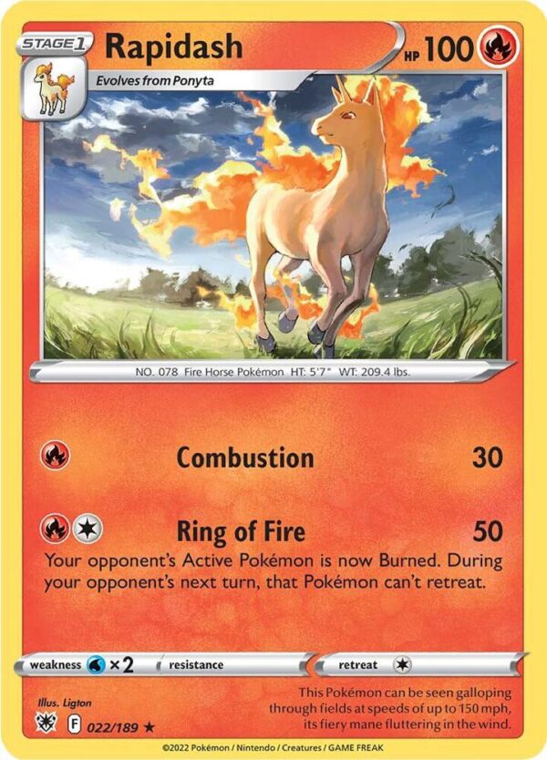 Rapidash 022/189 Normal SWSH10: Astral Radiance